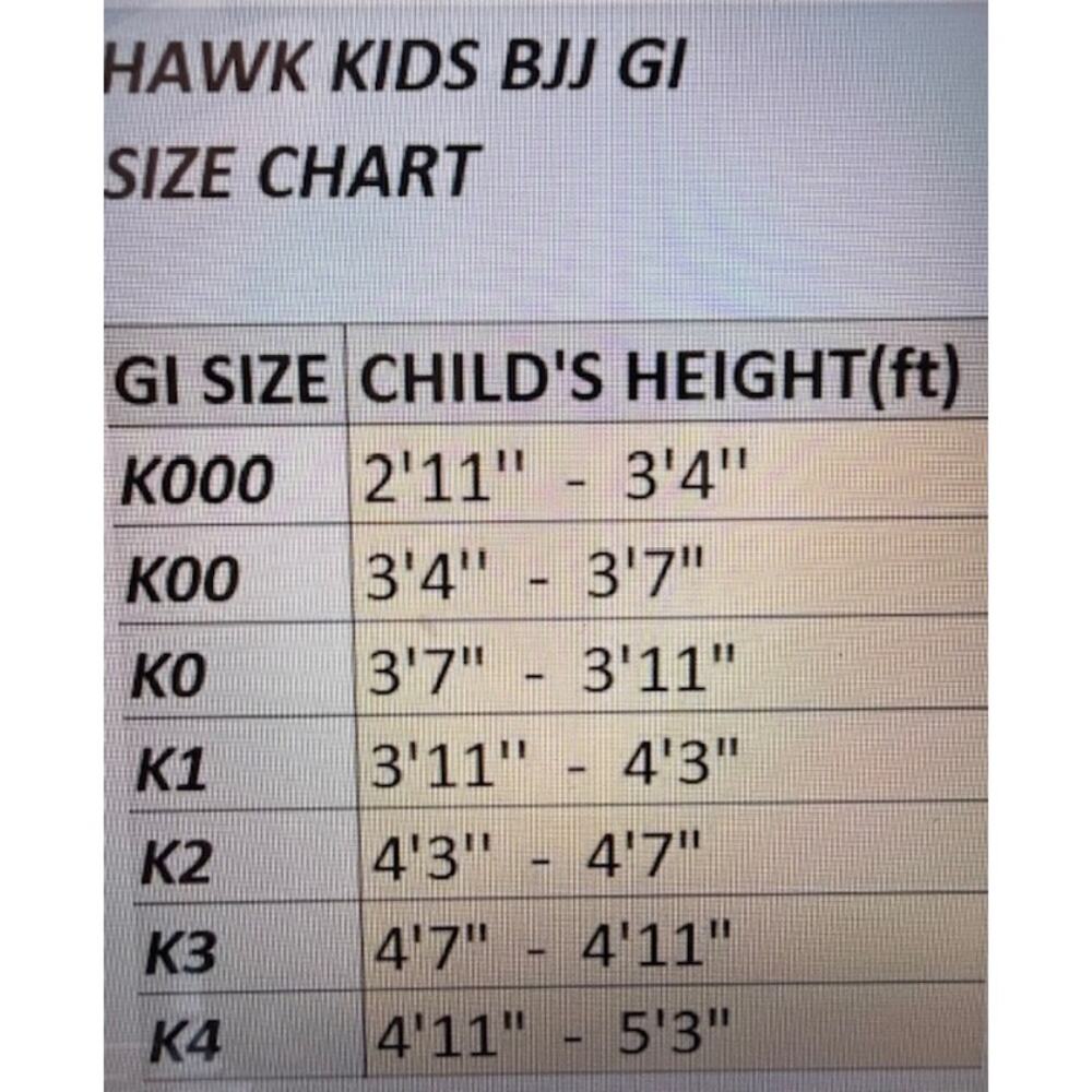 HAWK BRAZILIAN JIU-JITSU Martial Arts BJJ GI & Bottom Youth Size K1 Black Green - Picture 12 of 12